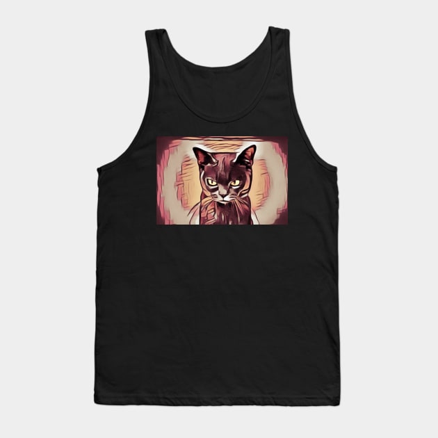 Black cat Tank Top by MarcyRangel